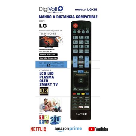 MANDO A DISTANCIA COMPATIBLE LG GRANDE LG39 DIGIVOLT - LG39GR