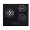 PLACA A GAS PARA ENCASTRAR 3 FUEGOS CRISTAL NEGRO MUVIP - MV0626-1