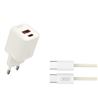 CARGADOR USB 20W 1X USB-A Y 1X USB-C CON CABLE TIPO C L147 XO - XOL147TC