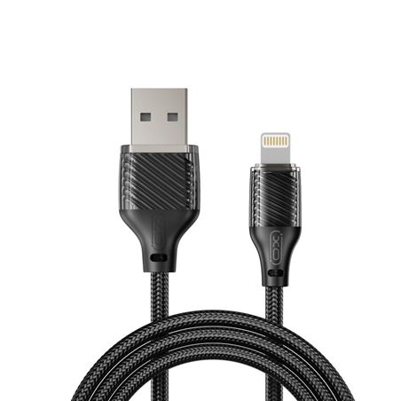 CABLE DE CARGA 6A USB A LIGTHNING 1 METRO NEGRO XO - XONB291LGBK