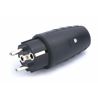 CLAVIJA ELECTRICA MACHO CON TIERRA RECUBIERTO GOMA MADER - 68042