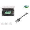 SET 50 TENEDOR 10CM PLASTICO REUTILIZABLE PLATA ALGON - BA01054274994-1