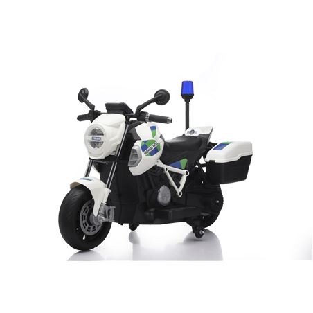 MOTO DE POLICIA INFANTIL A BATERIA CON RUEDINES - 33013-1