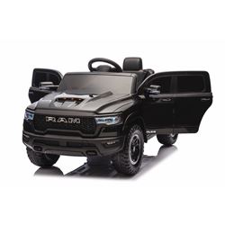 COCHE INFANTIL A BATERIA CON CONTROL REMOTO RAM 1500 SUPER TRUCK NEGRO - 33007-1