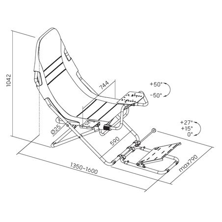 SLIM DRIVE RACING SEAT CROMAD - CR1218-11