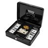 CAJA DE CAUDALES METÁLICA CON LLAVE 9X30X24CM 5 COMPARTIMENTOS CROMAD - CR1226-7