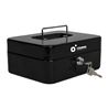 CAJA DE CAUDALES METÁLICA CON LLAVE 9X20X16CM 3 COMPARTIMENTOS CROMAD - CR1224