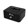 CAJA DE CAUDALES METÁLICA CON LLAVE 9X20X16CM 3 COMPARTIMENTOS CROMAD - CR1224-2