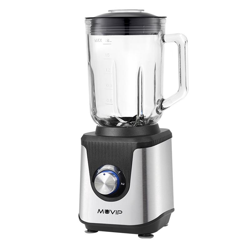 BATIDORA INOXIDABLE VASO CRISTAL 1800W 1.8 LITROS MUVIP - MV0652