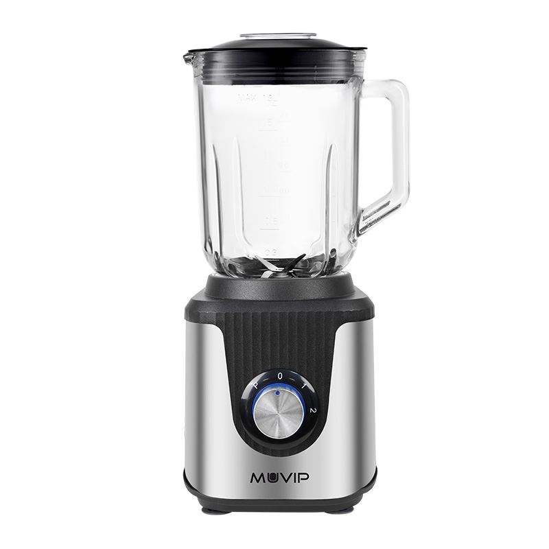 BATIDORA INOXIDABLE VASO CRISTAL 1800W 1.8 LITROS MUVIP - MV0652-1