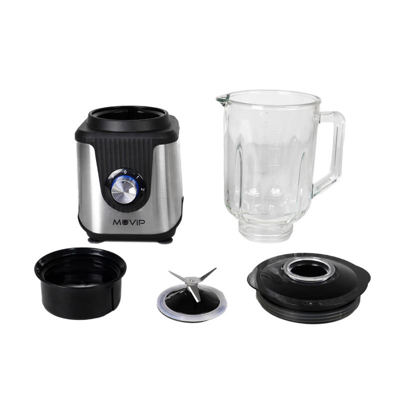 BATIDORA INOXIDABLE VASO CRISTAL 1800W 1.8 LITROS MUVIP - MV0652-7