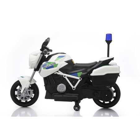 MOTO DE POLICIA INFANTIL A BATERIA CON RUEDINES - 33013-2