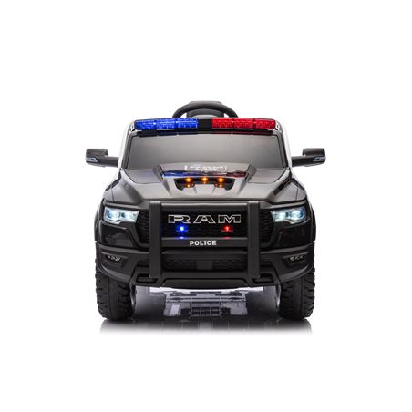 COCHE INFANTIL A BATERIA CON CONTROL REMOTO RAM 1500 POLICIA NEGRO - 33009-6
