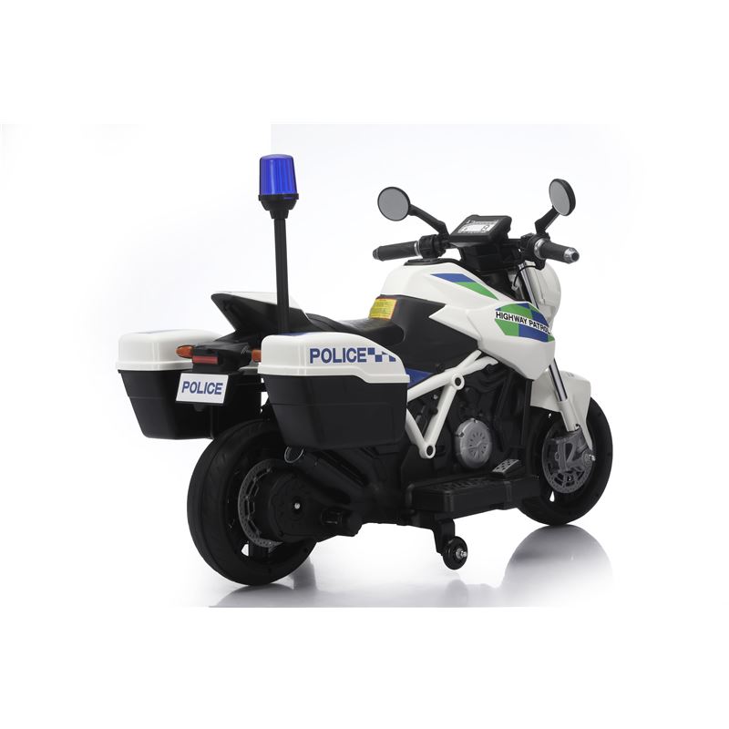 MOTO DE POLICIA INFANTIL A BATERIA CON RUEDINES - 33013-5