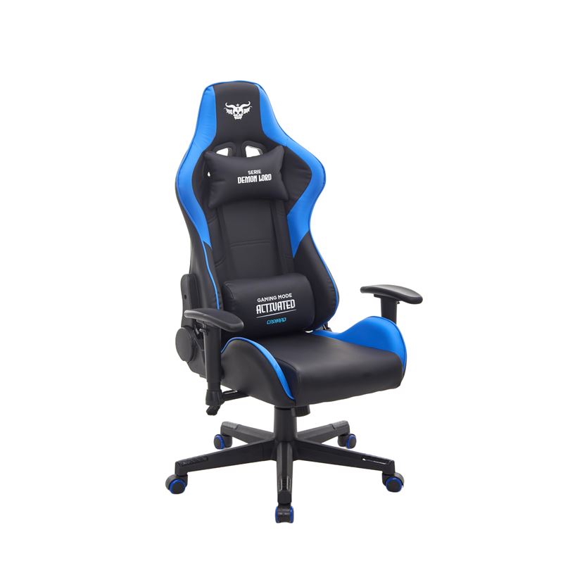 SILLA GAMING SERIE DEMON LORD AZUL CROMAD - CR1236-1