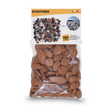 PIEDRAS DECORATIVAS JARDIN EN POLIPROPILENO REGENERADO 1KG TERRACOTA ARTPLA - SASS1CO