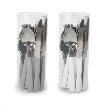 SET 16 CUBIERTOS MANGO PLASTICO QUTTIN - BQ05041373543-1