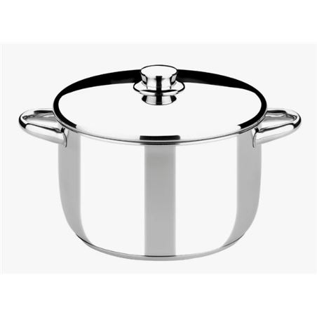 OLLA DE ACERO INOXIDABLE 16CM 2 LITROS OPTIMA CON TAPA ACERO MONIX - M453016
