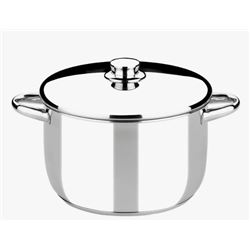 OLLA DE ACERO INOXIDABLE 30CM 12 LITROS OPTIMA CON TAPA ACERO MONIX - M453030