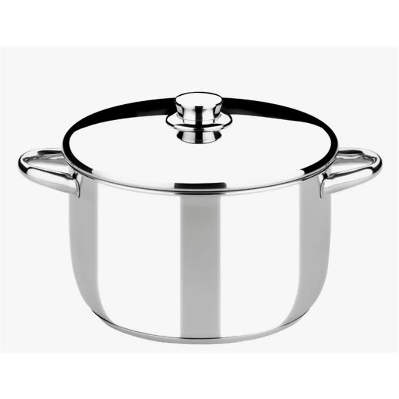 OLLA DE ACERO INOXIDABLE 30CM 12 LITROS OPTIMA CON TAPA ACERO MONIX - M453030