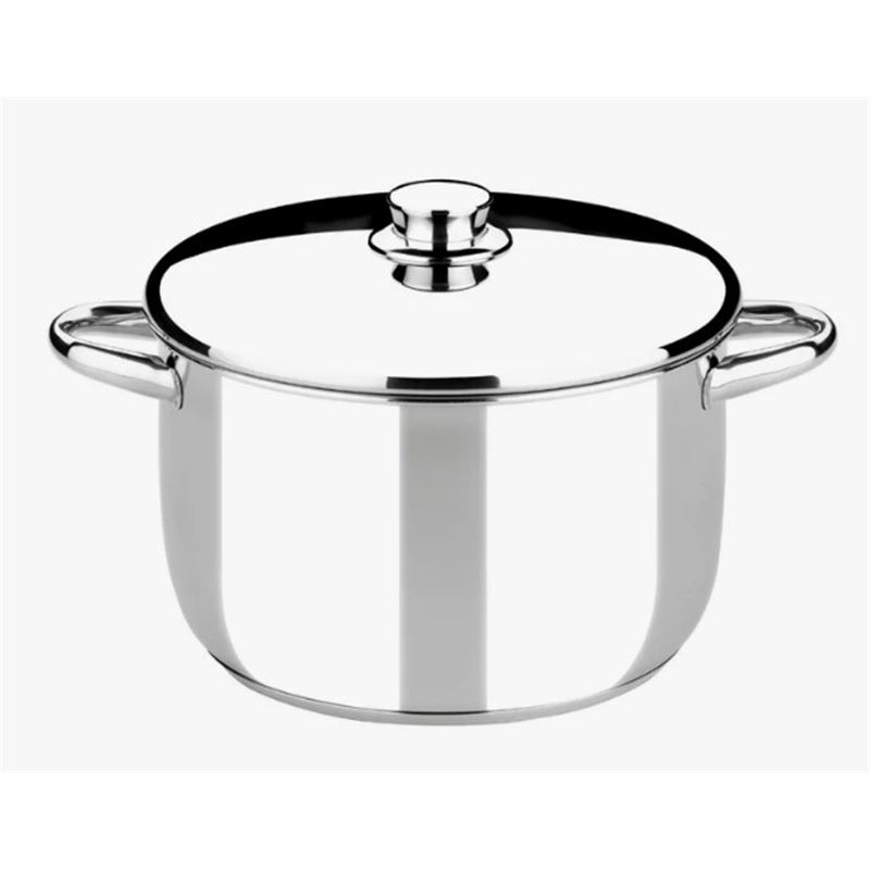 OLLA DE ACERO INOXIDABLE 24CM 6 LITROS OPTIMA CON TAPA ACERO MONIX - M453024