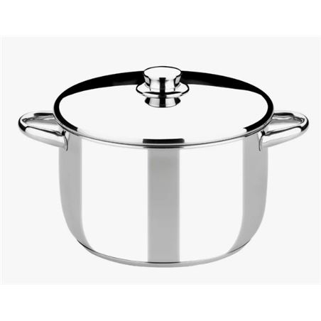 OLLA DE ACERO INOXIDABLE 24CM 6 LITROS OPTIMA CON TAPA ACERO MONIX - M453024