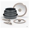 SET 3 SARTENES 20/24/26CM CON MANGO EXTRAIBLE ONE CLICK PIETRA MONIX - M839908