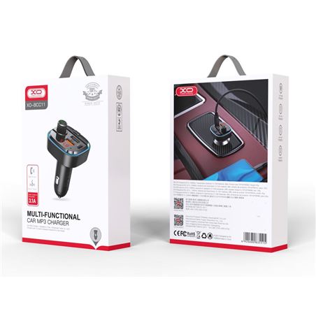 TRANSMISOR FM BCC11 BLUETOOTH + USB + TIPO C XO - XOBCC11-1