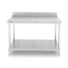 MESA DE TRABAJO ACERO INOXIDABLE 180X70X85CM CON RESPALDO CHEF PRO - CF0138-2