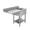 FREGADERO INDUSTRIAL 140X70X85CM CUBETA DERECHA Y ESTANTE CHEF PRO - CF0140-3