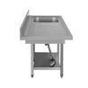 FREGADERO INDUSTRIAL 140X70X85CM CUBETA DERECHA Y ESTANTE CHEF PRO - CF0140-4