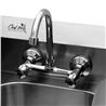 FREGADERO MURAL ACERO INOX PROFESIONAL CON GRIFO Y BACKSPLASH CHEF PRO - CF0143-9