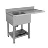 FREGADERO INDUSTRIAL 140X70X85CM CUBETA IZQUIERDA Y ESTANTE CHEF PRO - CF0139-1