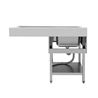 FREGADERO INDUSTRIAL 140X70X85CM CUBETA IZQUIERDA Y ESTANTE CHEF PRO - CF0139-5