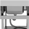 FREGADERO INDUSTRIAL 140X70X85CM CUBETA IZQUIERDA Y ESTANTE CHEF PRO - CF0139-6