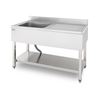 FREGADERO INDUSTRIAL 140X70X85CM CUBETA IZQUIERDA Y ESTANTE CHEF PRO - CF0141-1