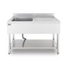 FREGADERO INDUSTRIAL 140X70X85CM CUBETA IZQUIERDA Y ESTANTE CHEF PRO - CF0141-2