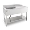 FREGADERO INDUSTRIAL 140X70X85CM CUBETA IZQUIERDA Y ESTANTE CHEF PRO - CF0141-3