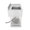 FREGADERO INDUSTRIAL 140X70X85CM CUBETA IZQUIERDA Y ESTANTE CHEF PRO - CF0141-4