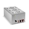 BAÑO MARIA INDUSTRIAL 6 CUBETAS 1200W CHEF PRO - CF0114-3