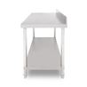 MESA DE TRABAJO ACERO INOXIDABLE 120X70X85CM CON RESPALDO CHEF PRO - CF0132-4