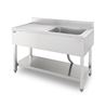 FREGADERO INDUSTRIAL 140X70X85CM CUBETA DERECHA Y ESTANTE CHEF PRO - CF0142-1