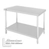 MESA DE TRABAJO ACERO INOXIDABLE 150X70X85CM CHEF PRO - CF0135-1