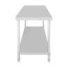 MESA DE TRABAJO ACERO INOXIDABLE 150X70X85CM CHEF PRO - CF0135-3