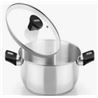 CACEROLA ACERO INOX CON TAPA VIDRIO 30CM ELITE MONIX - M240330