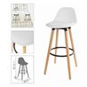 TABURETE ALTO CON RESPALDO Y ACOLCHADO BLANCO - 41043