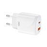 CARGADOR USB+USB-C 20W L158 BLANCO XO - XOL158WH-1