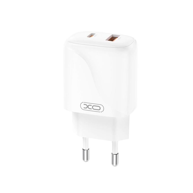 CARGADOR USB+USB-C 20W L158 CON CABLE LIGHTNING BLANCO XO - XOL158LG-2