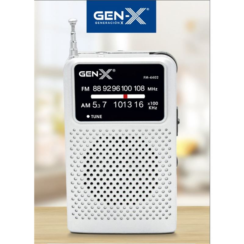 RADIO PORTATIL AM/FM ANALOGICA GRIS FM-4402 GEN-X - FM-4402