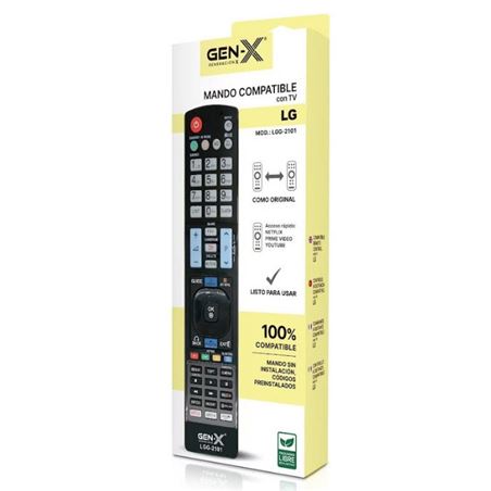 MANDO UNIVERSAL GRANDE PARA TELEVISORES LG LGG-2101 GEN-X - LGG-2101